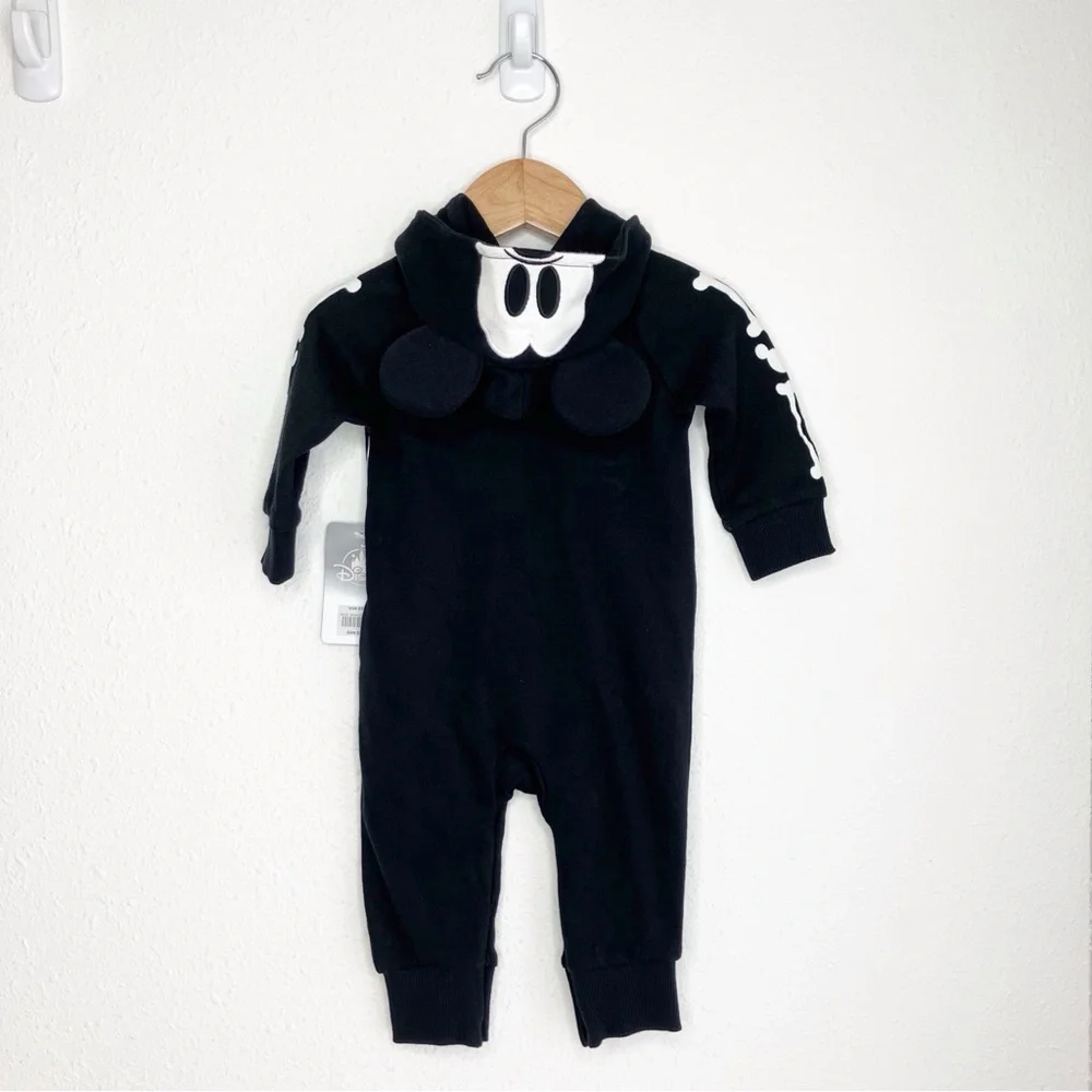 NWT Disney Store Mickey Mouse costume baby one piece glow in the dark 3-6 months